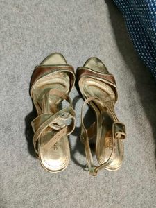 Gold Strappy Heels