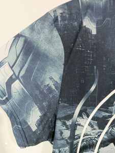 Greyish Blue Graphic Printed T-Shirt ( Men's)