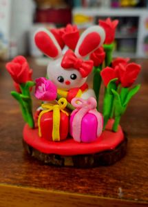 Bunny in Rose 🌹 field.