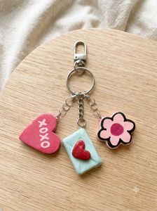 Cute Heart, Envelope & Flower Keychain
