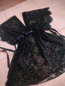 Black Lace Swim Cover-Up 🖤🪨🦨⚽🎱🎩🪄