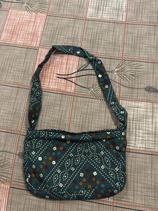 Boho Sling Bag with Bandhani Print