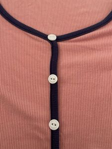 Cozy Ribbed Button-Up Top