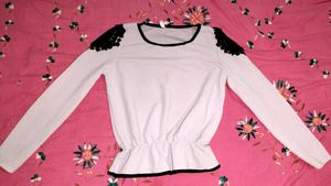 Embellished Peplum Top