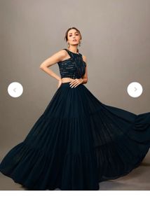 NEW INDDUS Stunning Navy Blue Lehenga Set