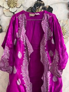 Vibrant Magenta Embroidered shrug