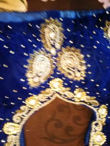 Beautiful Embroidery Navy Blue Blouze