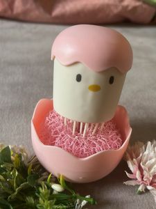 Pink Cute Chick Egg Scrub Brush