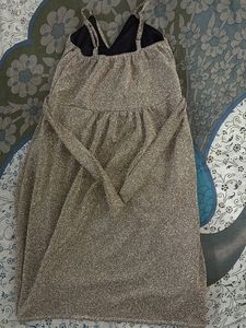 Sparkly V-Neck Mini Dress