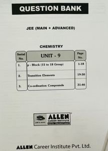 Allen Question Bank for JEE Advanced