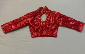 Sparkling Red Sequin Blouse