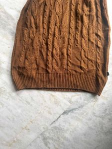 Brown Sleeveless Knit Dress
