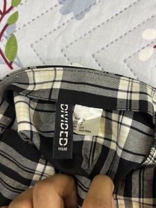 Black &amp; White Plaid Mini H&amp;M Dress/Brand new condi