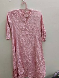 Pink Printed Kurta