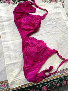 Elegant Lace Bra and Panty Set briefs