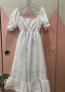 white summer dress with open back