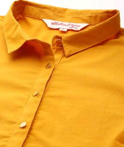 Chic Yellow Shirt Dress