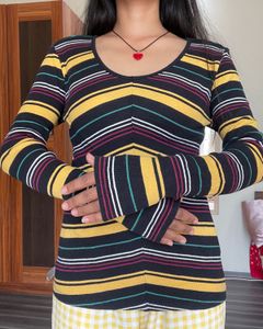 Striped Long Sleeve Top