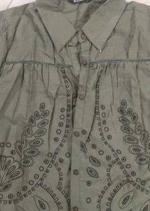 New Green Printed Kurta Set