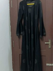 Black Ethnic umbrella abhaya