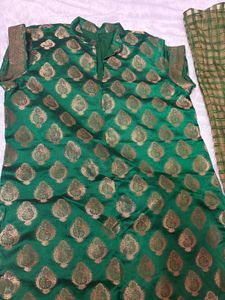 Green &amp; Gold Salwar Suit