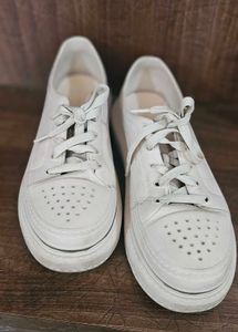 Classic White Lace-Up Sneakers
