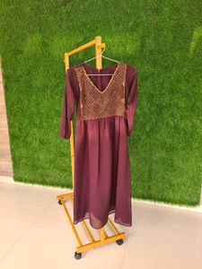 Party Wear Kurta With Bead Work