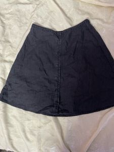 Classic Button-Front Skirt