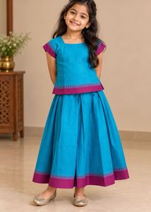 Beautiful Blue Lehenga-Blouse Set