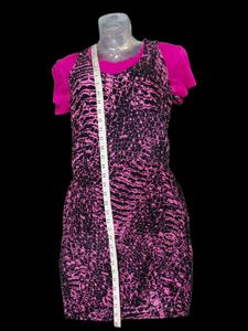 Western Top With Tshirt 2 Piece Top Material Chiffon Tshirt Cotton Wear Also M To L Size