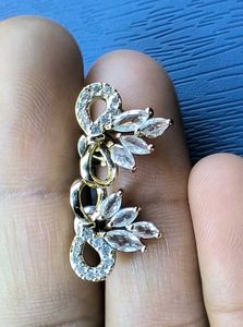 Sparkling Bow Stud Earrings