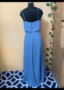 Blue Maxi Dress With Pockets