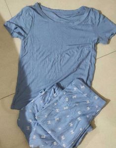 Cute Blue Pajama Set