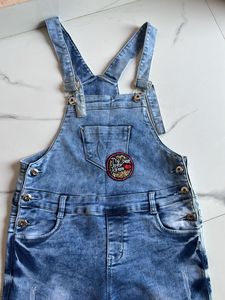 Stylish Blue Denim Overalls
