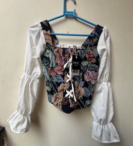 Floral Print Corset Top