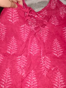 Pink Embroidered Halter Neck Blouse