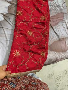 Embroidered Red dupatta