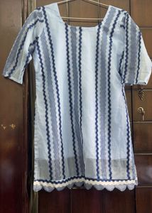 Light Blue Striped Kurta