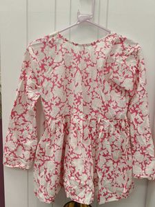 Pink Floral Print Kurta