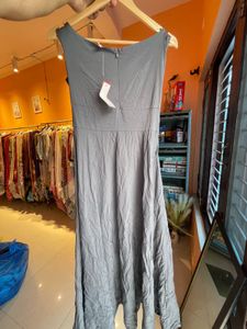 Elegant Grey Maxi Dress