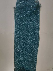 fancy bollywood style Teal  saree