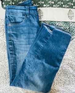 Women Denim High Waist Straight Fit