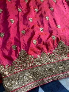 Heavy Fancy Designer Rani Pink Saree