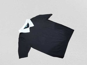 Classy Black Contrast Collar Top | Soft Knit |