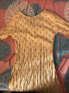Yellow mustard long kurti
