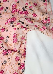 A- LINE Floral Pink Dress