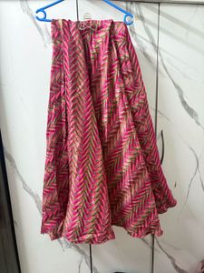 semi stitched Chevron Print Lehnga