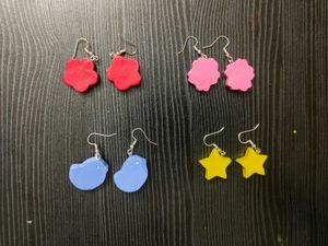 Cute Handmade Earrings (3 Pairs)
