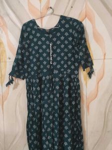 Stylish Teal Printed Kurta