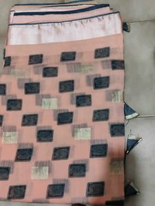 Elegant Saree with Block Print